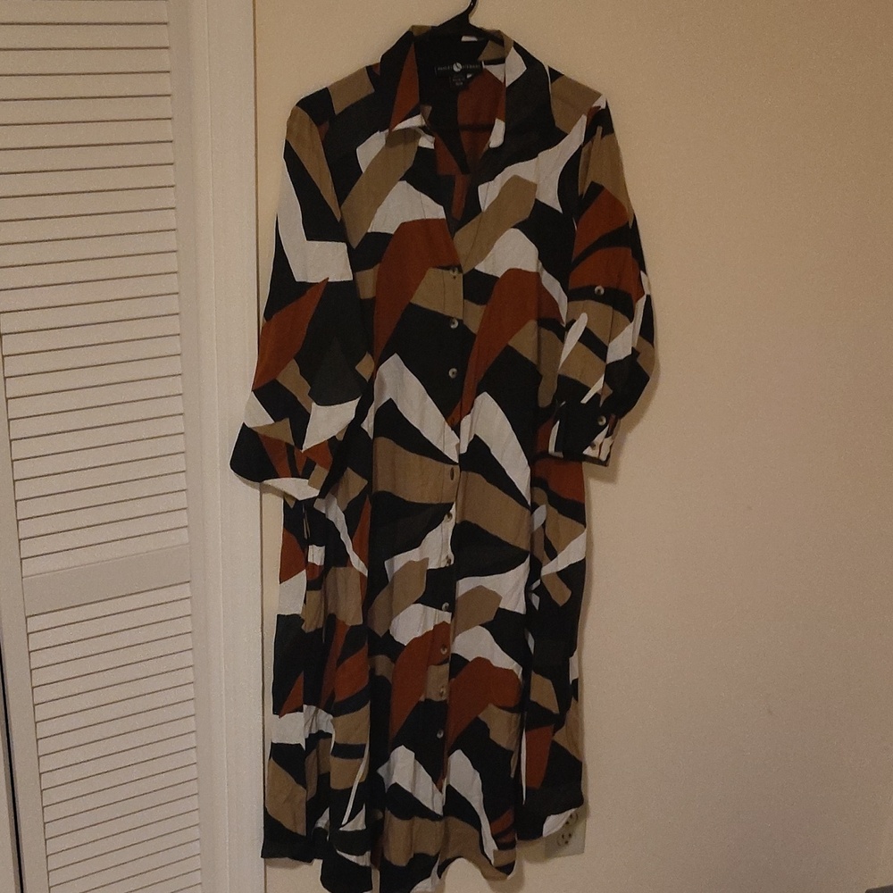 Ashley Stewart Size 14/16 long shirt dress